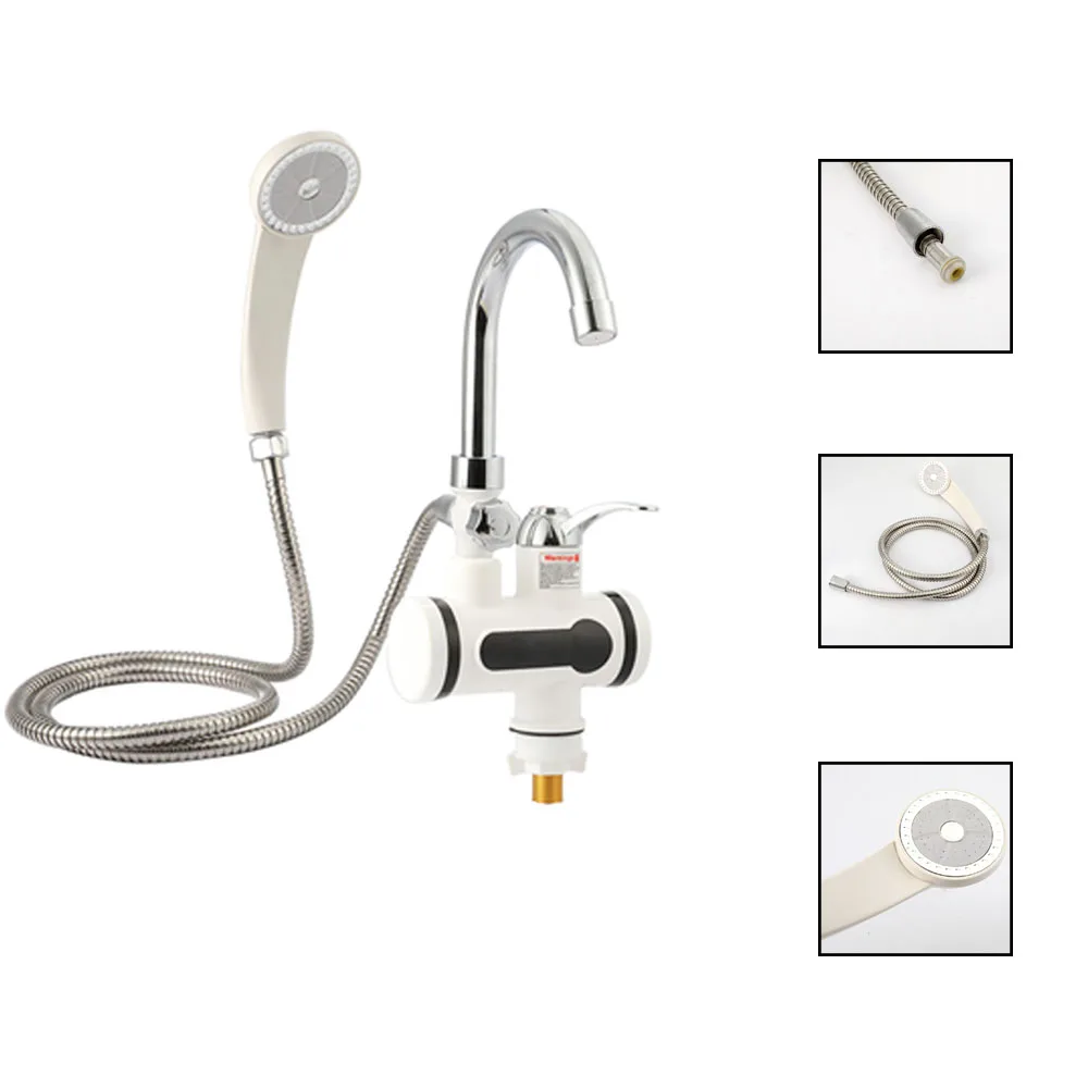 25x35CM Temperature Digital Display Water Heater Tap Bathroom Instant Electric Heating Water Faucet with Shower EU Plug Beloved