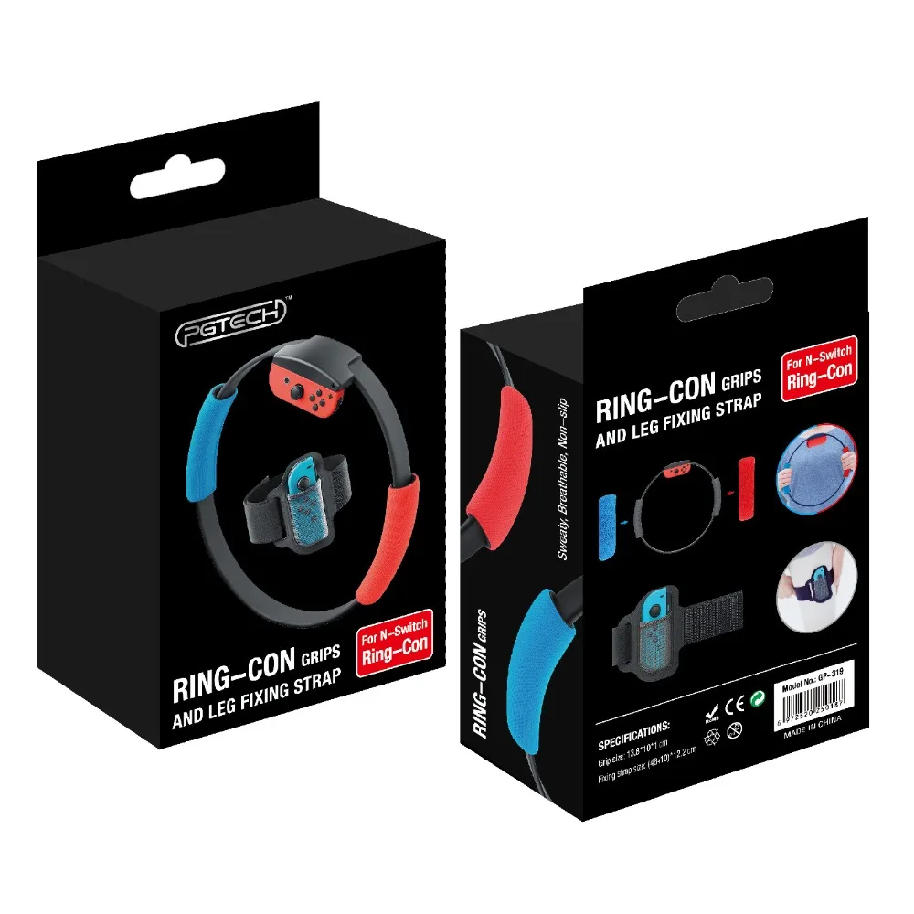 Elastic 56cm Leg Fixing Strap Sport Band Mais Non-slip Ring-con Grips para Nintend Switch Joy Ring Fit Jogo de Aventura Novo Ajustável