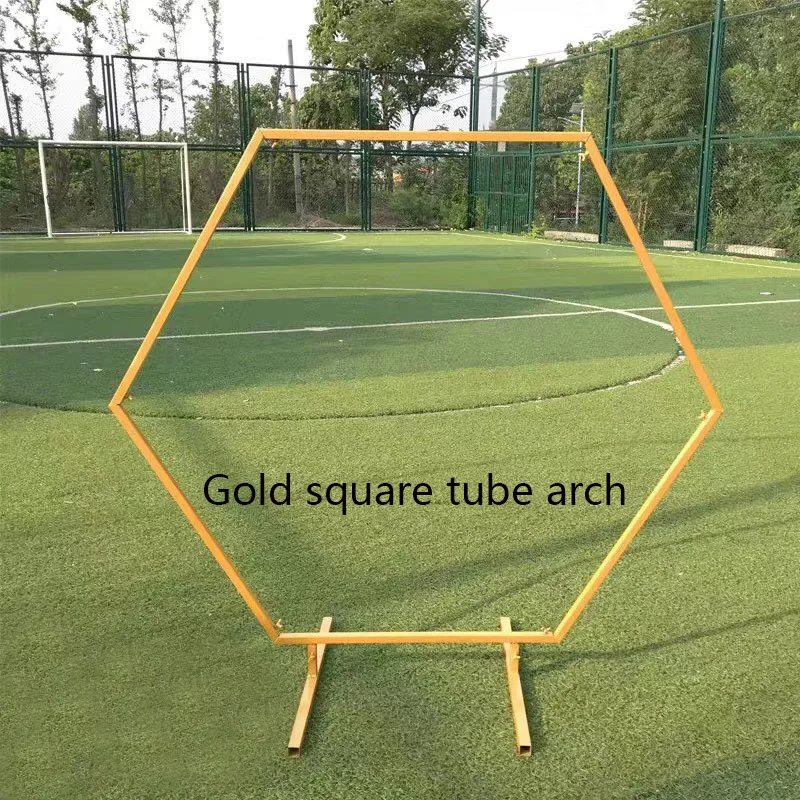 Шестиугольник Свадебный фон украшение Арка алмаз кованого железа рамка DIY вечерние Декор путь искусственный цветок украшение рамка