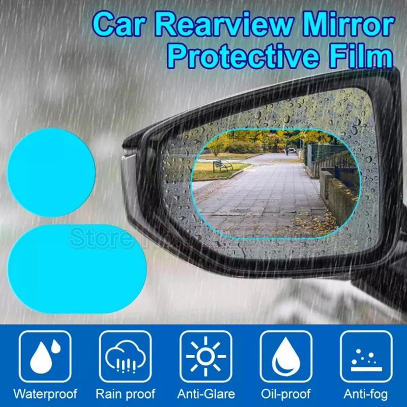 

Car Rearview Mirror Protective Film Anti Fog Rain Window Clear Rainproof Rear View Mirror Protective Soft Film Auto Accessories