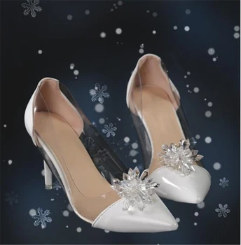 

Anime Card Captor Sakura Daidouji Tomoyo Wing Of Snow Cosplay Shoes Lolita Flower Wedding Shoes H