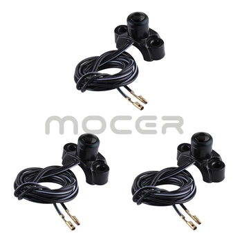 

3Pcs 7/8' 22mm Handlebar Engine Kill Stop Start Button Switch Black