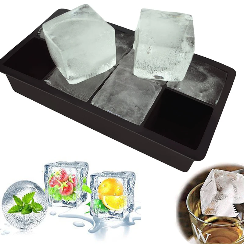 8 ячеек формователь кубиков льда Еда Класс силиконовая форма кубика 3D квадратный