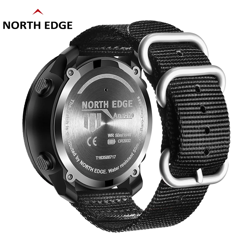 Часы North Edge мужские цифровые спортивные в стиле милитари с барометром