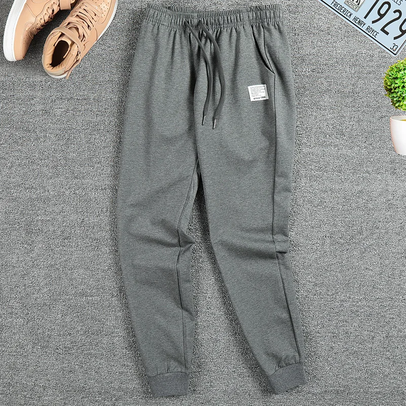 902 Grey Мужские брюки Jogger спортивные штаны хлопковые прямые модные повседневные тонкие мужские уличные эластичные Masculino MOOWNUC Trendsetters - Цвет: 902 Grey