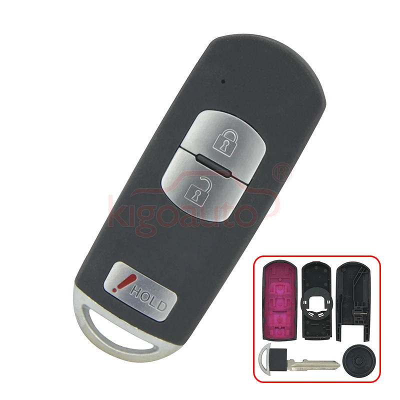 Kigoauto WAZSKE13D01 смарт-ключ чехол 3 кнопки дистанционного ключа для Mazda CX-5 2013 2014 |