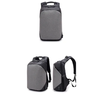 

K-STAR STORE USB Rechargeable Waterproof Large Capacity Computer Bag Men's Combination Lock Backpack Canvas Anti Theft Backpack