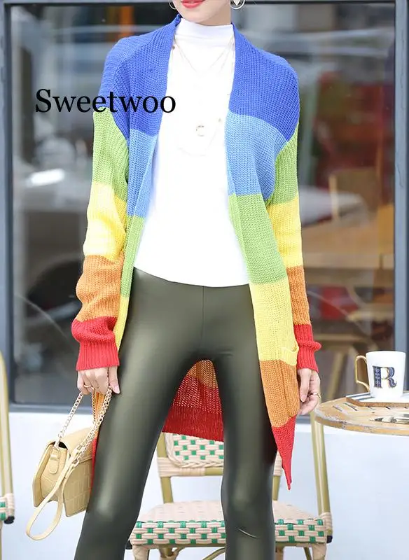 

Hot Selling new Style Loose-Fit Long Knitted Cardigan Large Size WOMEN'S Sweater Coat