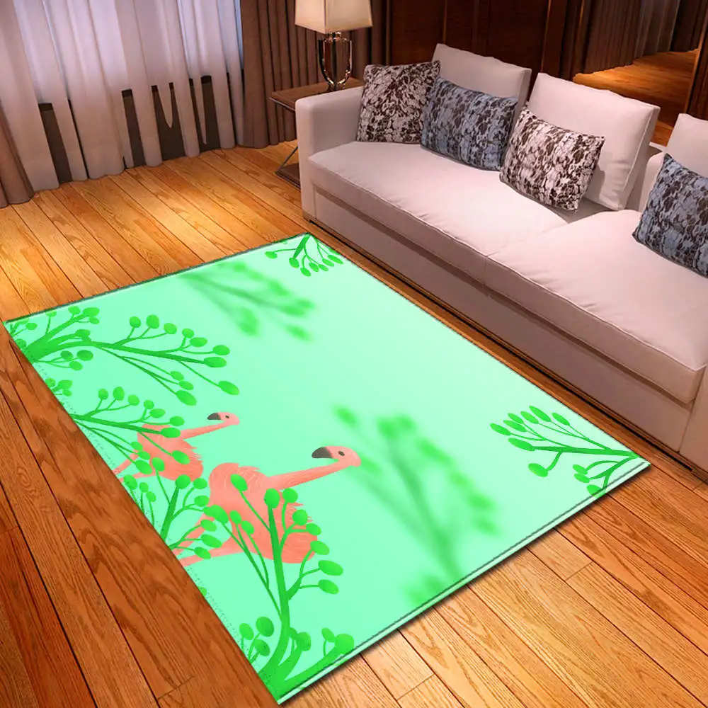 No-5 Modern Flamingo Pattern Living Room Carpet Home Decorative Kids Bedside Area Rugs Floor Mat Flannel Dining Table Rugs and Carpet - Цвет: No-5