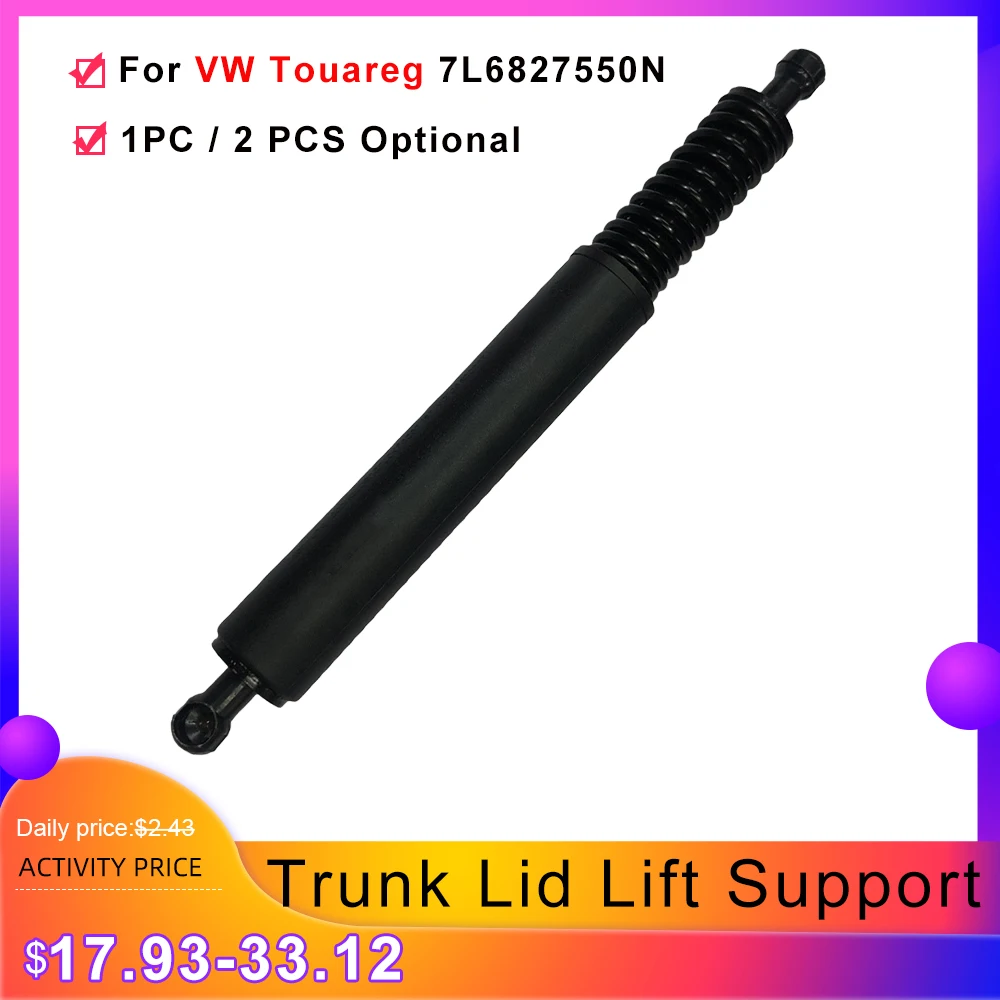

For VW Touareg 7L6827550N Trunk Lid Lift Support Extension Spring Trunk Hatch Strut Shock Lift Replacement ABS Material