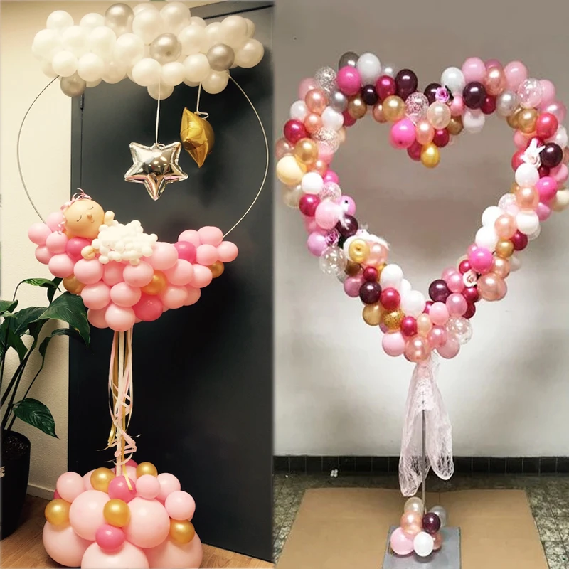 Support De Ballons En Forme De Cercle Rond En Forme De Cœur Colonne De Support Pour Decoration De Mariage Cadre De Ballons Fete Prenatale Fete D Anniversaire Aliexpress