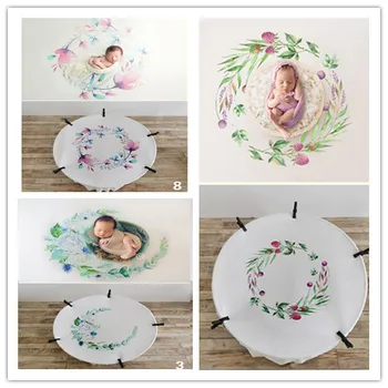 

HOT!Newborn Photography BeanBag Fabric Floral Backdrop Blanket Baby Photo Shoot Studio Posing Props fotografia Accessories