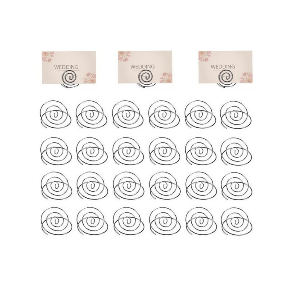  Free Shipping 24pcs Desk Notes Folder Clips Wedding Favors Place Card Holder Message Clips Table Ph