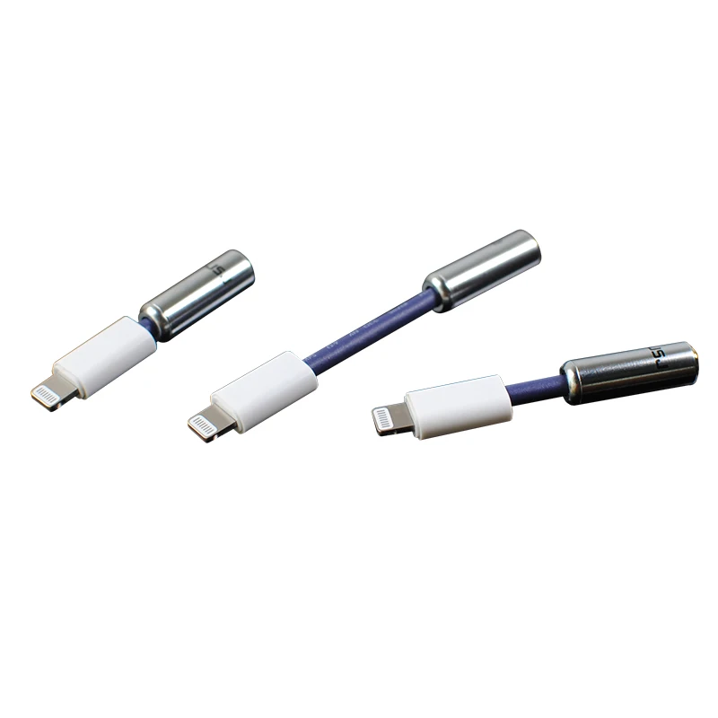 HiFi 6N OCC Silver plated Adapter For iPhone 7 8 XS 11 AUX Converter For Lightning To 3 5mm 4 4mm 2 5mm Headphone Earphone Jack