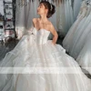 Lceland Poppy Ball Gown Strapless Tulle Wedding Dresses 2022 Sleeveless Pleated Vestido de Novia Bridal Gowns Chapel Train ► Photo 3/4