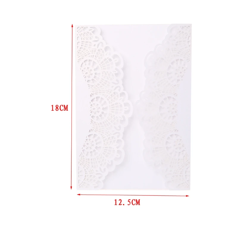  10Pcs Wedding Invitation Cards Kits With Envelopes Seals Personalized Printing D08D - 4.00036E+12