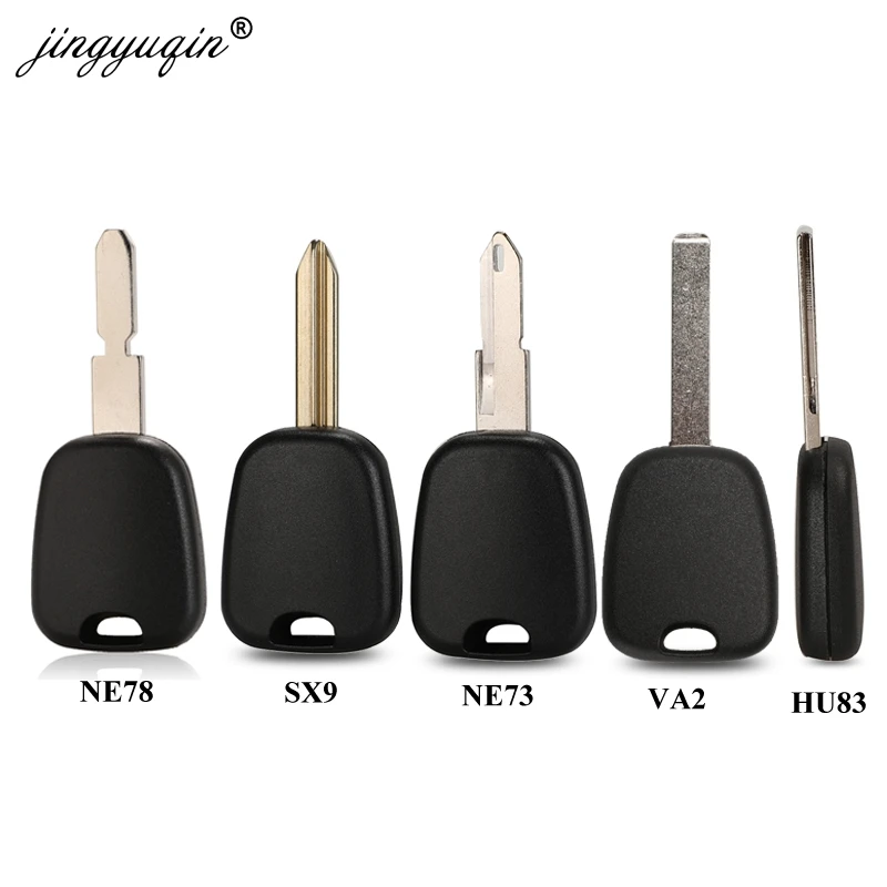Jingyuqin Transponder Car Key Shell Fob Per Citroen C2 C3 C4 Fit Peugeot 106 107 307 207 306 406 Va2 Hca Sx9 Ne73