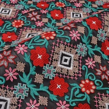 Высококачественная вышивка шифоновая Нижняя цветная одежда кружевная дизайнерская ткань для лоскутного шитья