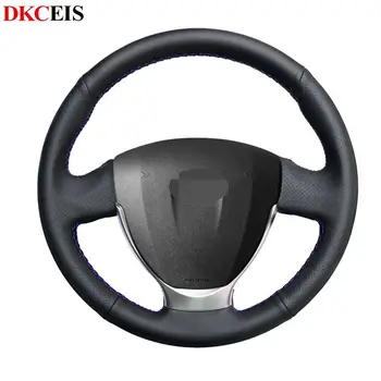 

Hand-stitched Black Soft PU Artificial Leather Car Steering Wheel Cover for Lada Vesta 2019 2018 2017 2016 2015 Xray 2015-2019
