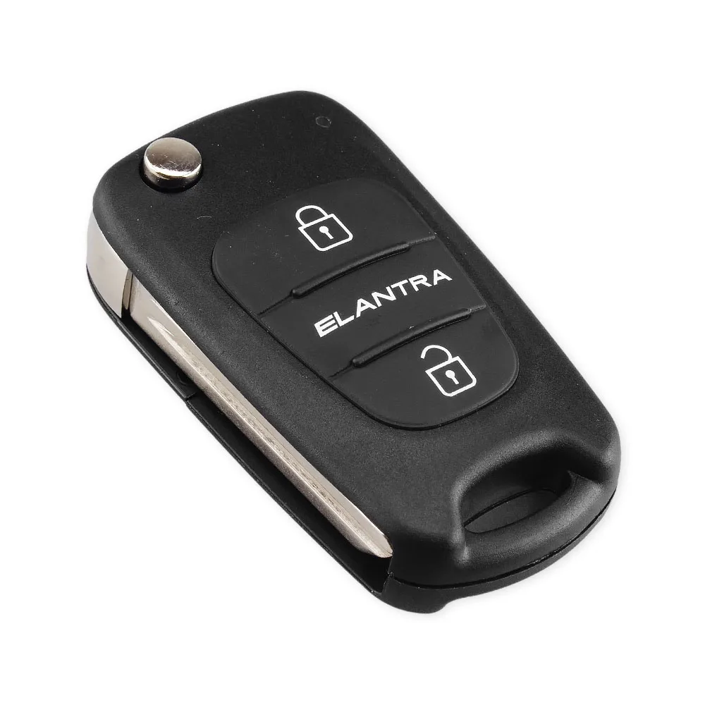 KEYYOU 10 шт. 3 кнопочный флип чехол для автомобильного ключа Hyundai I20 I30 IX35 I35 Accent Solaris