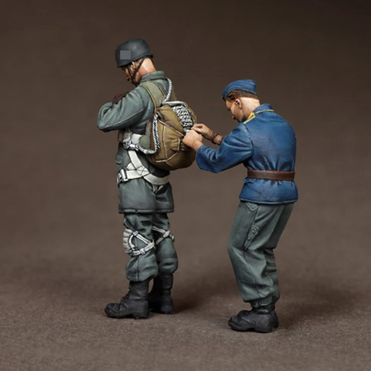 1/35 Смола Второй мировой войны машина готовая к снятию Парашютист армии солидер Boxeeq полная фигурка человека модель Tomomi Fujino