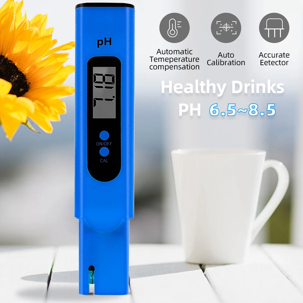 Цифровой измеритель PH карманный тестер с ЖК дисплеем для бассейнов и