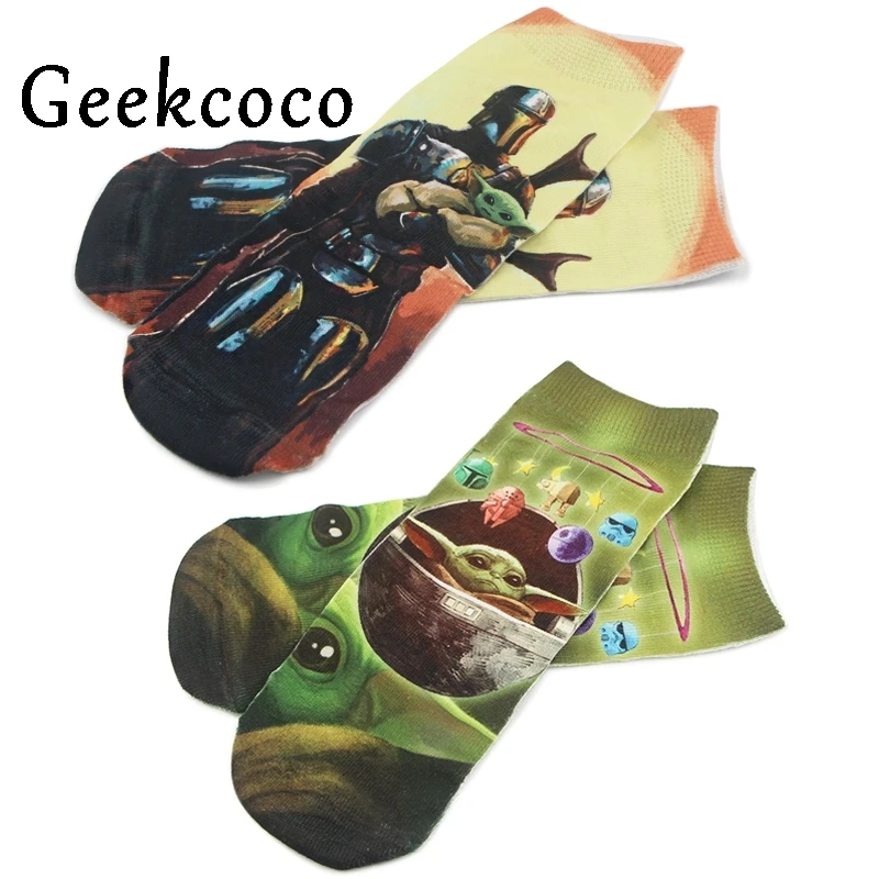 

10pairs J1206 Baby Yoda Fashion Cartoon Cute Socks Women Men Kid Kawaii Patterend Short Socks Hipster Ankle Funny Socks