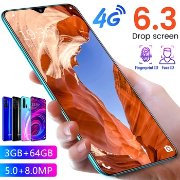 

R30 Pro Smartphone Android 4G Cellphones 6.3 Inch Dual Sim Unlocked Mobile Phone Water Drop Screen
