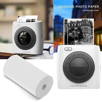 

5 Roll Thermal Printing Sticker Paper Adhesive Photo Paper For Paperang Mini Pocket Photo Printer Cash Register Paper 57x30mm