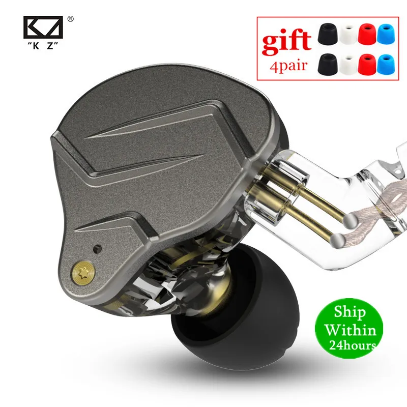 Новинка KZ ZSN PRO 1BA + 1DD гибридные технологии HIFI металлические наушники вкладыши бас