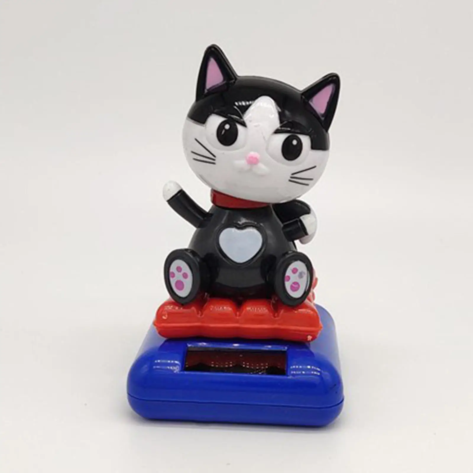Solar Powered Bobblehead Plastic Automatic Cat Shape Swing No Battery Required for Dashboard Home Kids