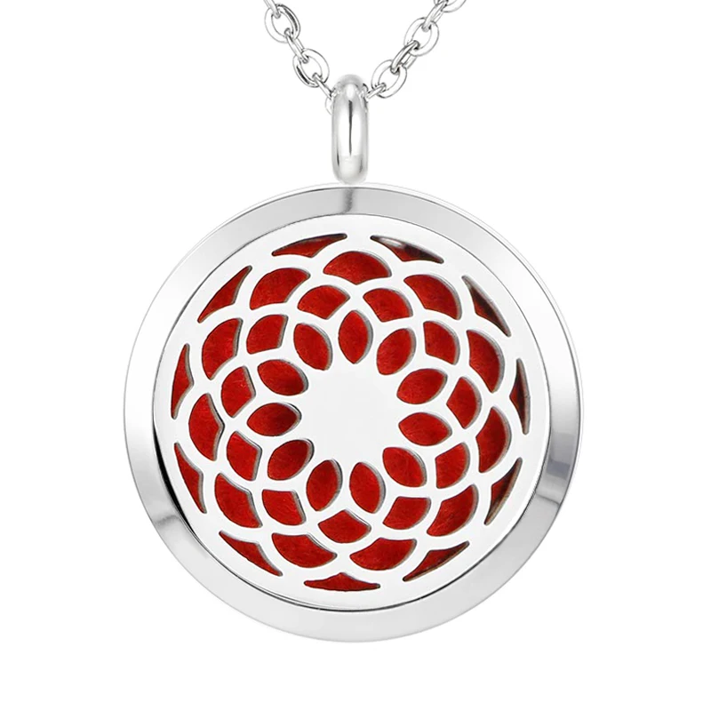145 Essential Oil Diffuser Locket Pendant Necklace