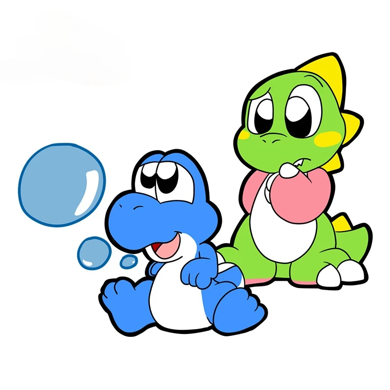 Old School Fun Bubble Bobble Cartoon Car Sticker Fine DIY Decal JDM Van Bike Offroad RV Deco Meterial Trunk Scratch-Proof | Автомобили и