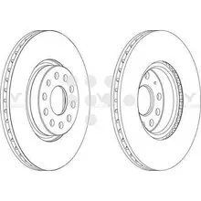 Диск тормозной передний AUDI A3/VW GOLF V/ JETTAIII/PASSAT 1.6-2.0 2003=>(312x25