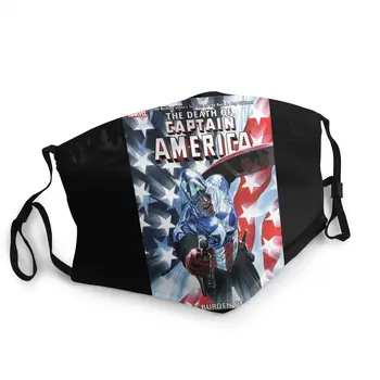 

Captain America Comic Reusable Mouth Face Mask Anti Haze Dust Mask Thickened Protection Cover Respirator Mouth Muffle