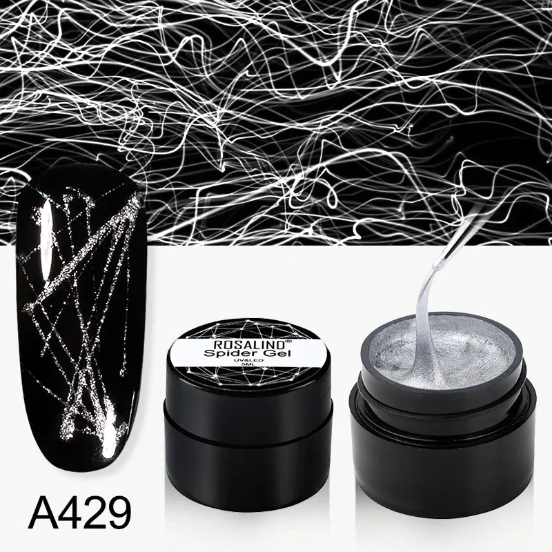 Rosalind Spider Gel Polish Linea Uv Per Unghie Colori Artistici Pittura Gel Smalto Per Unghie Spider Gel Lacca Web Stickers Gel Nail Polis