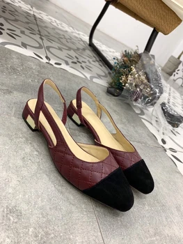 

Shoes For Women Summer Designer Low Pumps Luxury Ladies Low Heel Dress Shoes Fashion Wedding Bride C Brand Leather Red Shoes