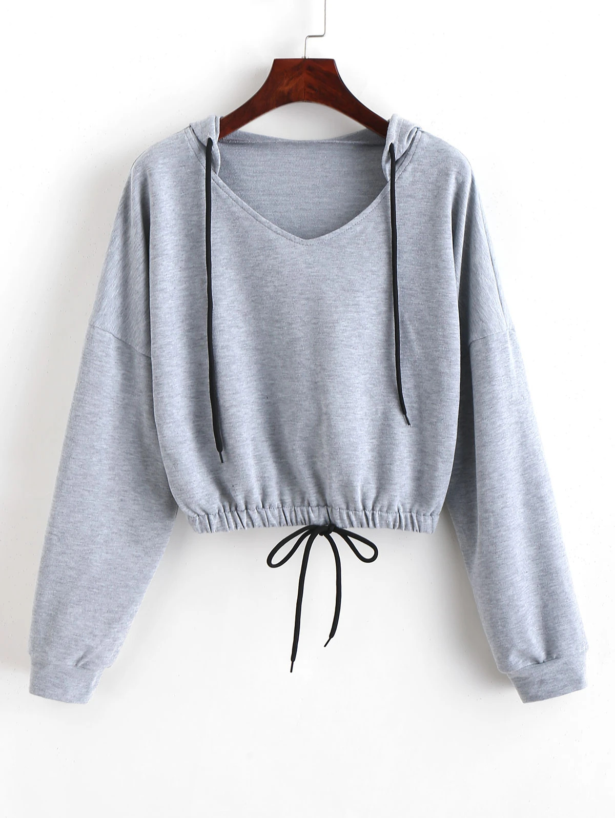 plain cropped hoodie