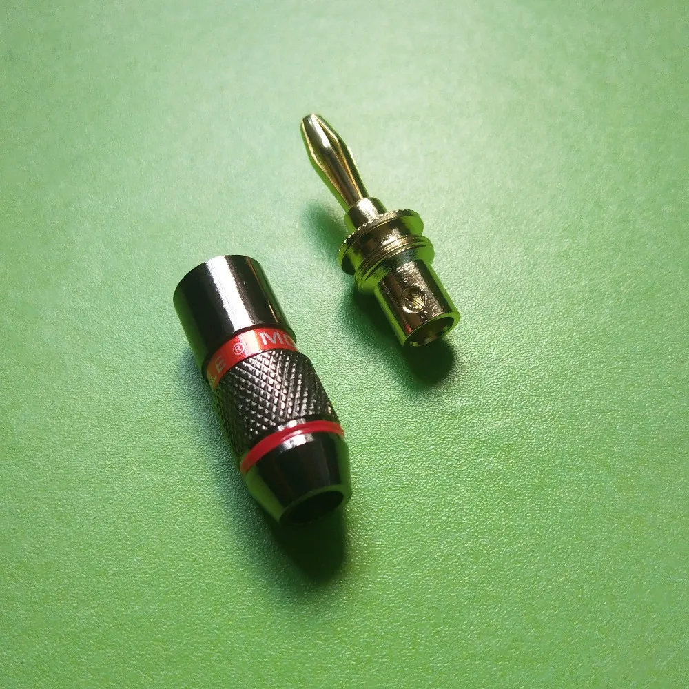 MONSTER 24K Gold Plated Copper Zinc Alloy Banana Plug Connector Audio Power S (5)