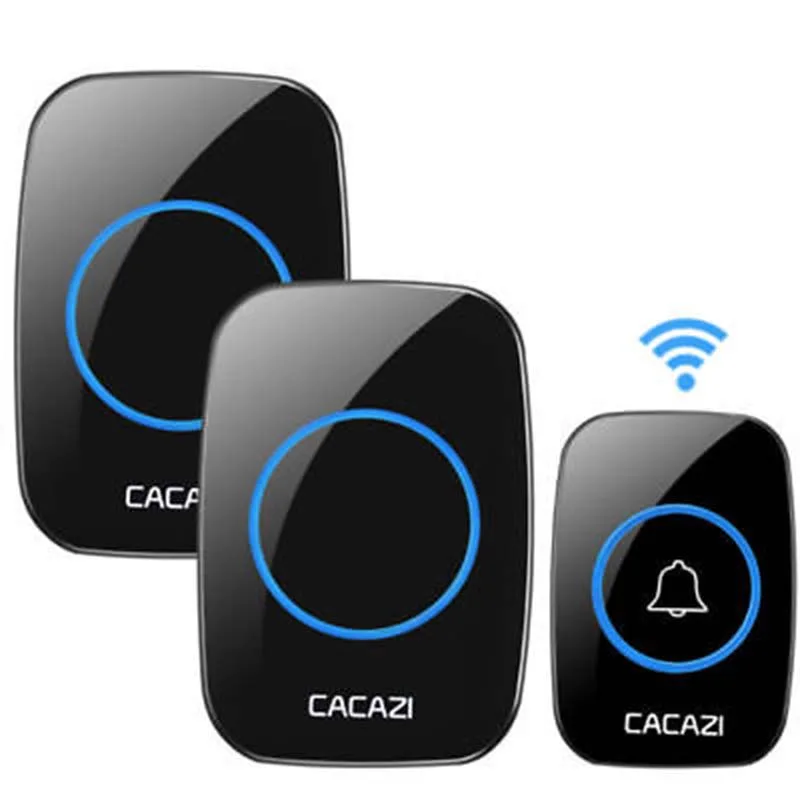 

Wireless Smart Doorbell Remote Waterproof LED Music 36 Songs Door Bell Black/White Tool Parts Accessories