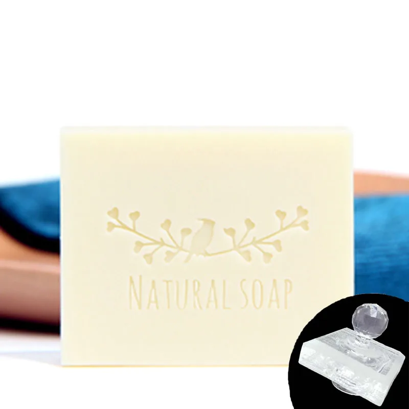 Natural Flower Pattern Stamp, Home Cleaning, Natural Seal, Acrylic Transparent Imprint Soap Stamp, Handmade Making Chapter