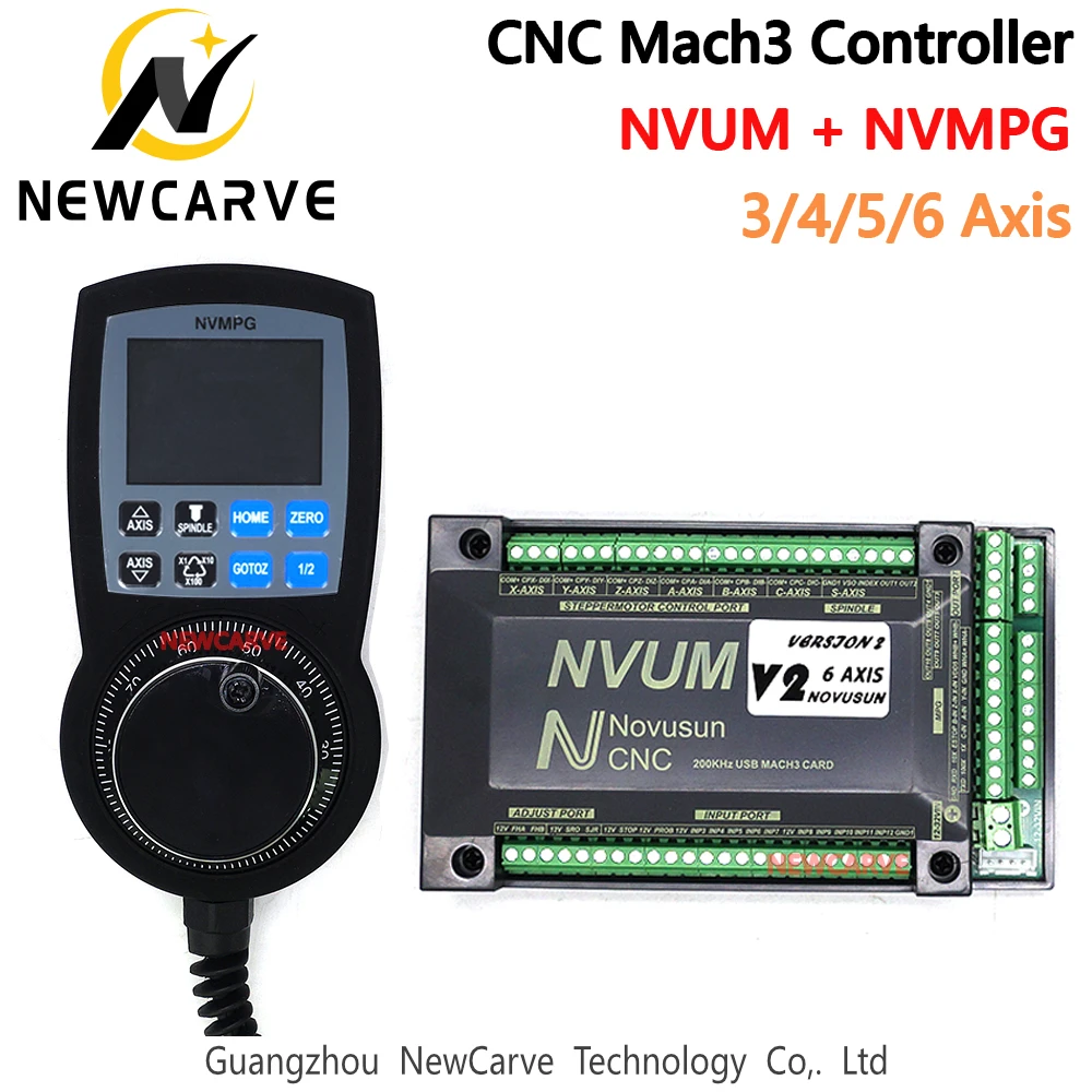 ЧПУ Mach3 комплект NVUM USB плата для выхода + NVMPG ручное колесо с ЖК-дисплеем 6 осей MPG DIY
