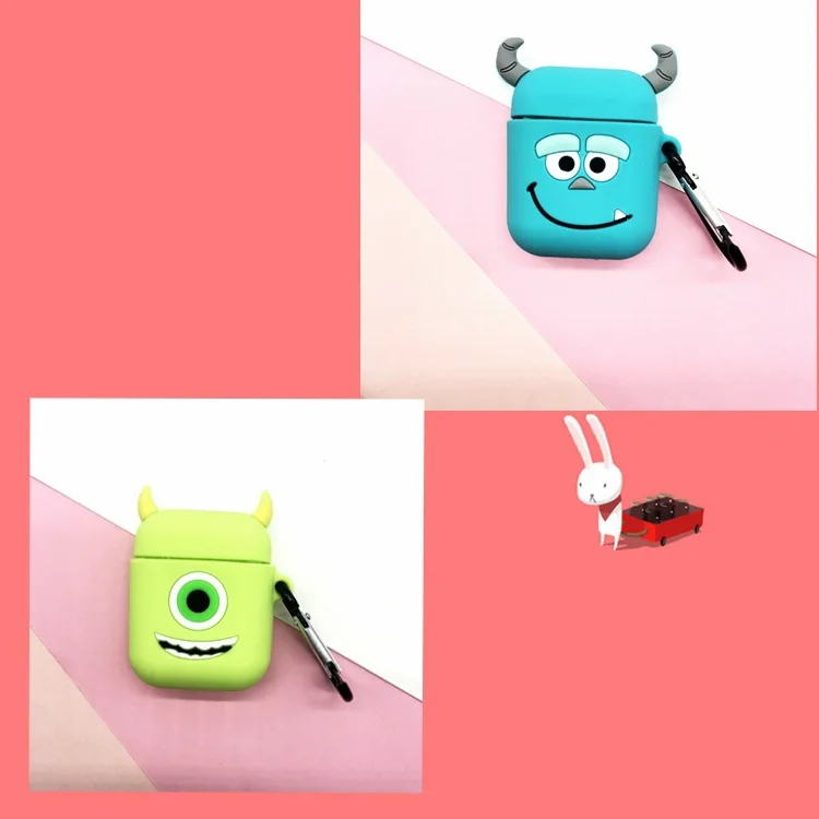 Креативный мультфильм AirPods гарнитура защитный чехол силиконовый защитный рукав iPhone Беспроводная bluetooth-гарнитура защитный чехол