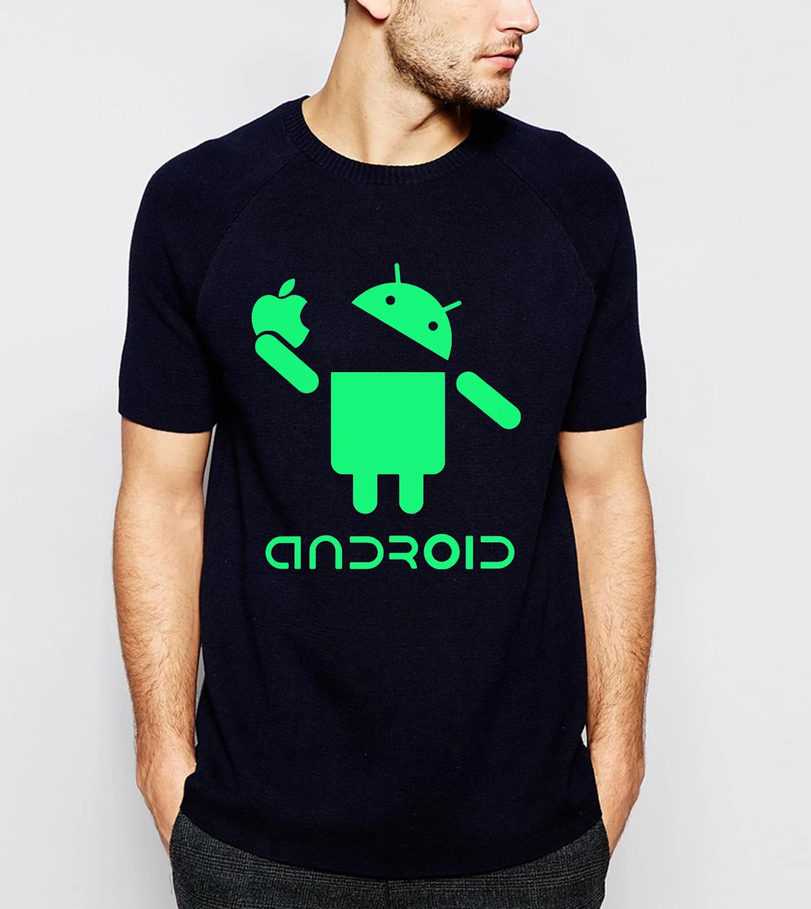 

Creative Android Men T Shirt Summer Cotton High Quality T-Shirt Casual Loose Fit Tees Camiseta Masculino
