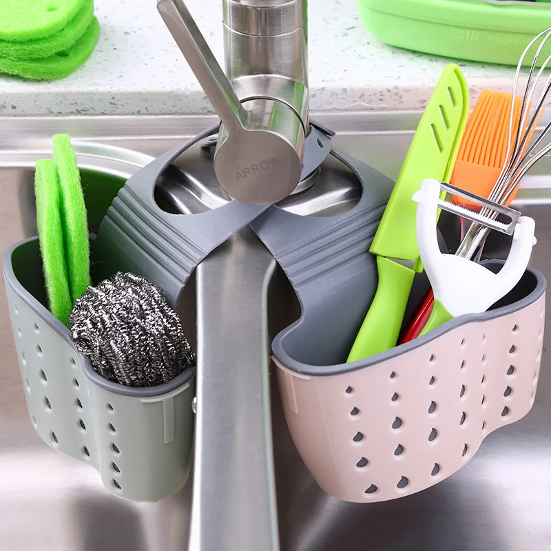 

Keuken gootsteen drain rek drain rek opslag mand afvoer gootsteen hangzak