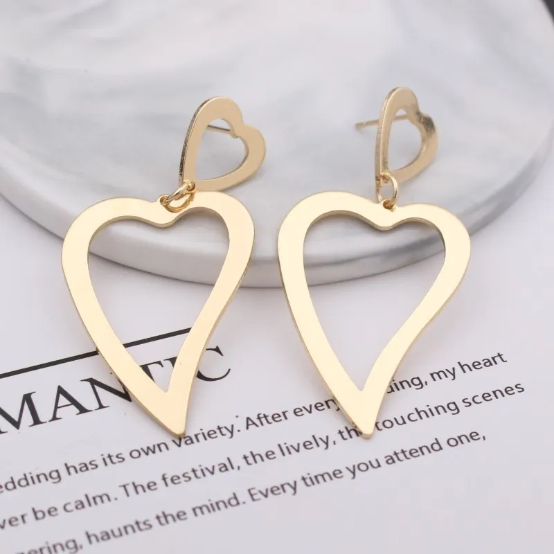 European& American Exaggerated Round Coin Drop Earring for Women Pendientes Vintage Geometric Metal Large Earrings Jewelry Gift - Окраска металла: 353 gold