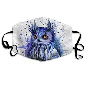 

Mouth Mask Purple Painting Owl Print Masks - Breathable Adjustable Windproof Mouth-Muffle, Camping Running For Women And Men