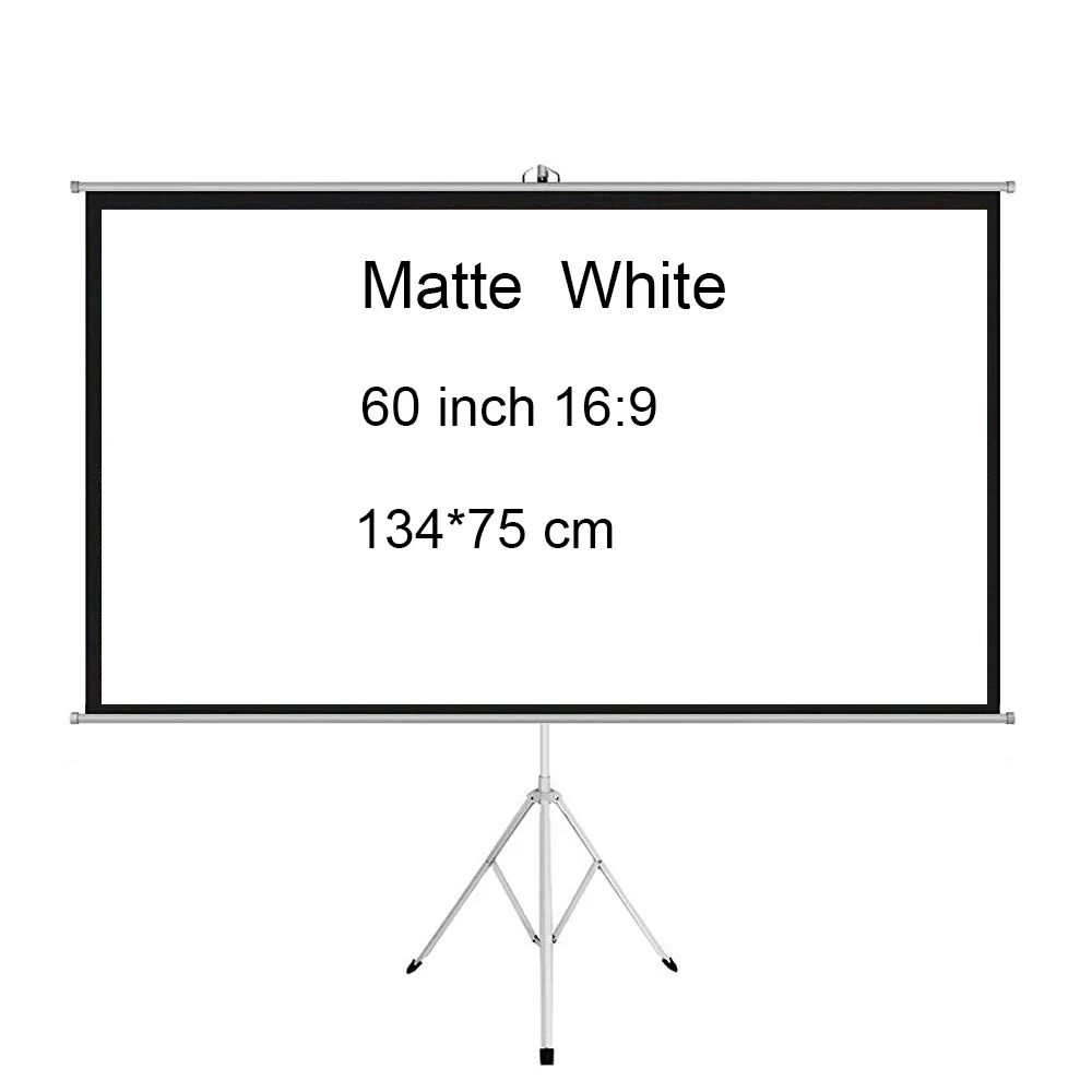 Экран для проектора с подставкой 60 дюймов помещений и улицы матовый белый экран