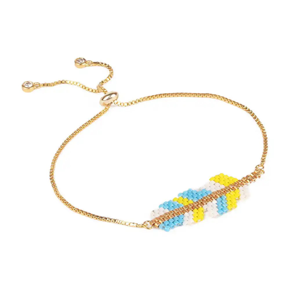 Shinus MIYUKI Tila Beads браслеты для женщин браслет evil eye Fatima Hamsa ручная бижутерия Pulsera Bileklik золото нержавеющая сталь - Окраска металла: MI-B180072