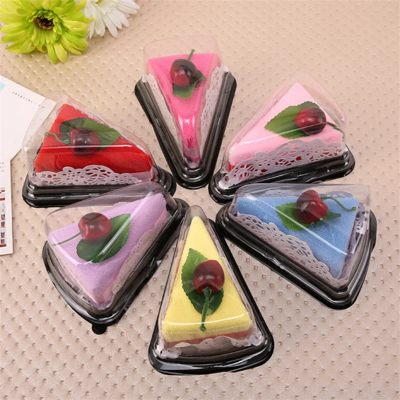 1pc Mini Face Towel Sandwich Cake Shape Washcloth Party Facecloth Birthday Gift Wedding Favor Supplies | Дом и сад